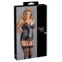Mežģīņu korsešu krekliņš ar roku saitēm cottelli bondage melns 90d/xl