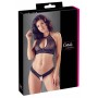 Atvērts tīkliņauduma apakšveļas komplekts s/m melns cootelli lingerie