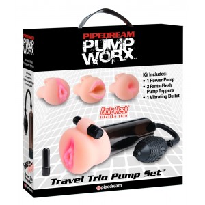Pw travel trio pump set