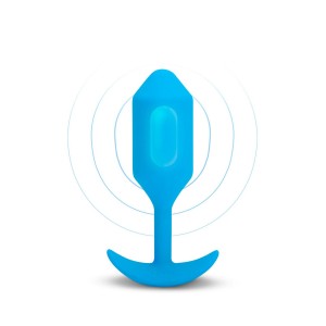 B-VIBE VIBRATING SNUG PLUG 3 BLUE