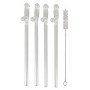 Glass Drinking Straw Willy x 4