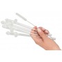 Glass Drinking Straw Willy x 4