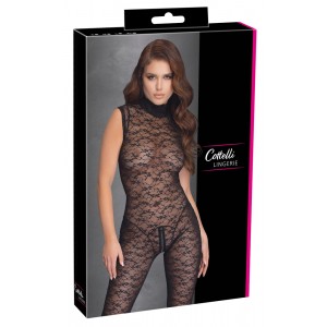 Mežģīņu kaķenes tērps ar rāvējslēdzēju m melns cottelli lingerie