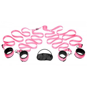 FRISKY - Bedroom Restraint Kit Bed Cuffs - Pink FRISKY - Bedroom Restraint Kit Bed Cuffs - Pink