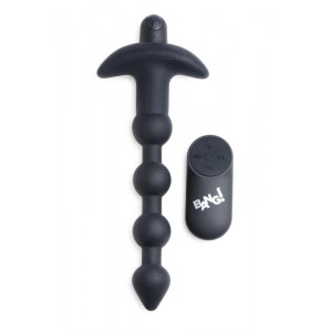 BANG! - 28X Remote Control Vibrating Silicone Anal Beads - Black BANG! - 28X Remote Control Vibrating Silicone Anal Beads - Black