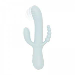 Good Vibes Only - Triple Stimulation Vibe - Soft Silicone - Blue Good Vibes Only - Triple Stimulation Vibe - Soft Silicone - Blue