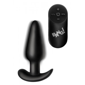 BANG! - Vibrating Butt Plug with Remote Control - Black BANG! - Vibrating Butt Plug with Remote Control - Black