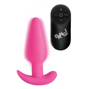 BANG! - Vibrating Butt Plug with Remote Control - Pink BANG! - Vibrating Butt Plug with Remote Control - Pink