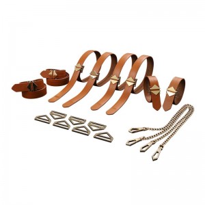 LOCKINK - 8-Bondage-Straps Restraint Set - brown LOCKINK - 8-Bondage-Straps Restraint Set - brown