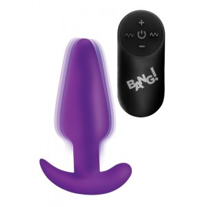 BANG! - Vibrating Butt Plug with Remote Control - Purple BANG! - Vibrating Butt Plug with Remote Control - Purple
