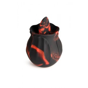 BLOOMGASM - Black Kiss Rimming Rose Vibrator - Red/Black BLOOMGASM - Black Kiss Rimming Rose Vibrator - Red/Black