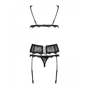 Emperita 3-Piece Garter Set - Black