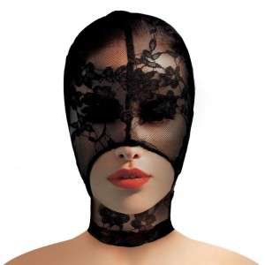 Lace Seduction Bondage Mask - Black Lace Seduction Bondage Mask - Black
