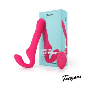Teazers Strapless Strap On Vibrator - Pink Teazers Strapless Strap On Vibrator - Pink