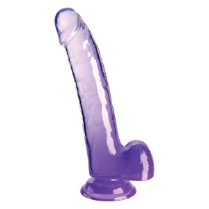 KING COCK CLEAR 9 INCH COCK WITH BALLS PURPLE