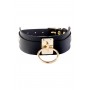 KINKY DIVA O-RING COLLAR BLACK/GOLD