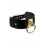 KINKY DIVA O-RING COLLAR BLACK/GOLD