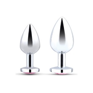 B-VIBE JEWEL HEART METAL BUTT PLUG TRAINING SET