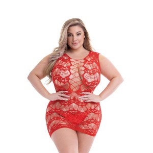 BACI CORSET FRONT LACE MINI DRESS RED, QS