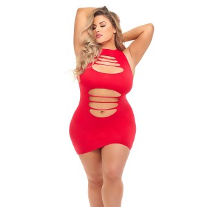 CAN'T COMMIT DRESS RED, QS