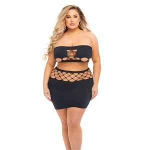 NET WORTH 2 PCS BANDEAU SET BLACK, QS