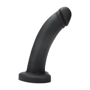 HEARTBREAKER 7 INCH SILICONE DILDO HEART BASE BLACK