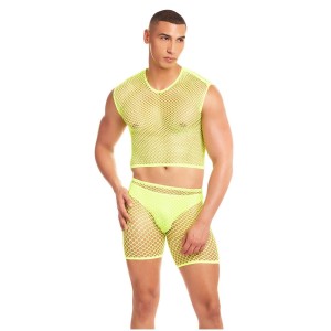 RAINBOW PARTY NET-BULA 3 PCS SET YELLOW, S/M