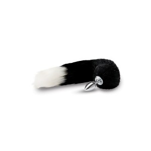 WHIPSMART 2,5 INCH METAL PLUG WITH 14 INCH BLACK INDIGO FOX TAIL