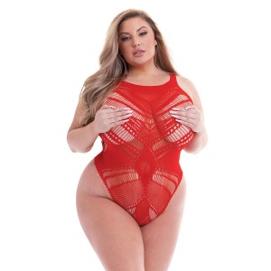 BACI JACQUARD BODYSUIT RED, QS