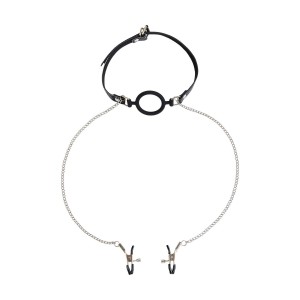 VIRGITE NIPPLE CLAMPS WITH O-RING GAG