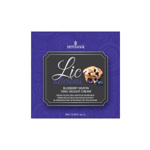 SENSUVA LIC-O-LICIOUS ORAL DELIGHT CREAM BLUEBERRY MUFFIN 6 ML