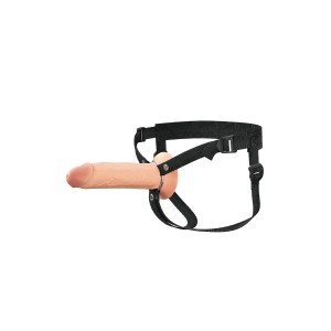 FANTASY X-TENSIONS ELITE 8 INCH SILICONE HOLLOW STRAP-ON - DUAL DENSITY - LIGHT