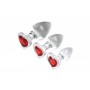 Red Heart Gem Glass Anal Plug Set