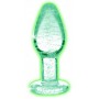 Glow-In-The-Dark Glass Anal Plug - Medium
