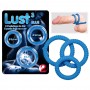 Dzimumlocekļa gredzens uzmava lust 3 cock rings blue