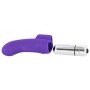 Violets pirkstu vibrators ar izliektu galu g-vietas stimulēšanai