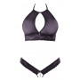 Atvērts tīkliņauduma apakšveļas komplekts s/m melns cootelli lingerie