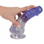 Crystal clear dildo with balls