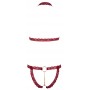Atvērts mežģīņu apakšveļas komplekts s/m sarkans cottelli collection lingerie