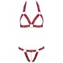 Atvērts mežģīņu apakšveļas komplekts m/l sarkans cottelli collection lingerie