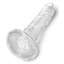 Caurspīdīgs Dildo - King Cock 17.8cm