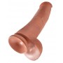 King cock 15" cock w balls tan