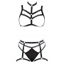 Atvērts siksniņu apakšveļas komplekts s-l melns cottelli lingerie