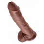 King cock 10 inch balls brown