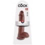 King cock 10 inch balls brown