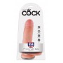 Klasiskais dildo 19,4cm ādas krāsa ar sēkliniekiem king cock