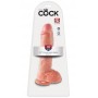 Klasiskais dildo 26,7cm ādas krāsa ar sēkliniekiem king cock