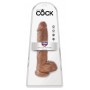 Klasiskais dildo 27cm brūns ar sēkliniekiem king cock