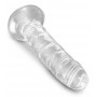 Caurspīdīgs Dildo - King Cock 17.8cm