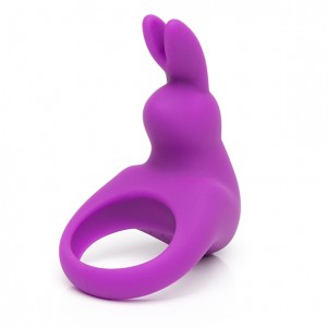 happy rabbit - rechargeable vibrating rabbit cock ring purple